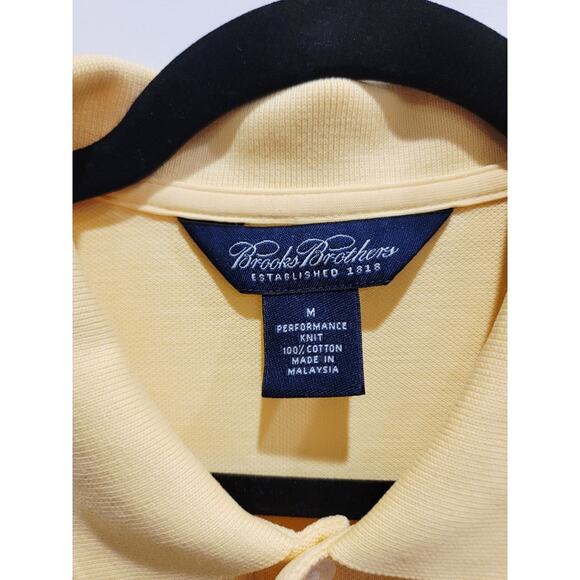 Brooks Brothers Yellow Polo Shirt Sz M Men's Short Sleeve Preppy Classic - Picture 4 of 13